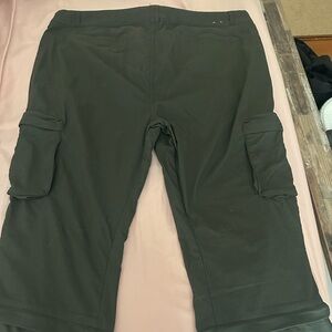 REI Dark Olive Green Cargo Convertible Pants